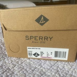 Sperry slip on- Oasis Docksider shoe with fur lining